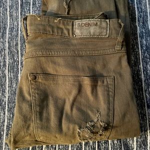 & denim ripped jeans